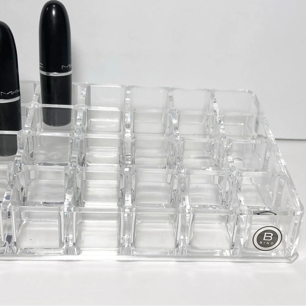 Bino Acrylic Lipstick Organizer Tiered Holds 36 Lipsticks Clear NEW